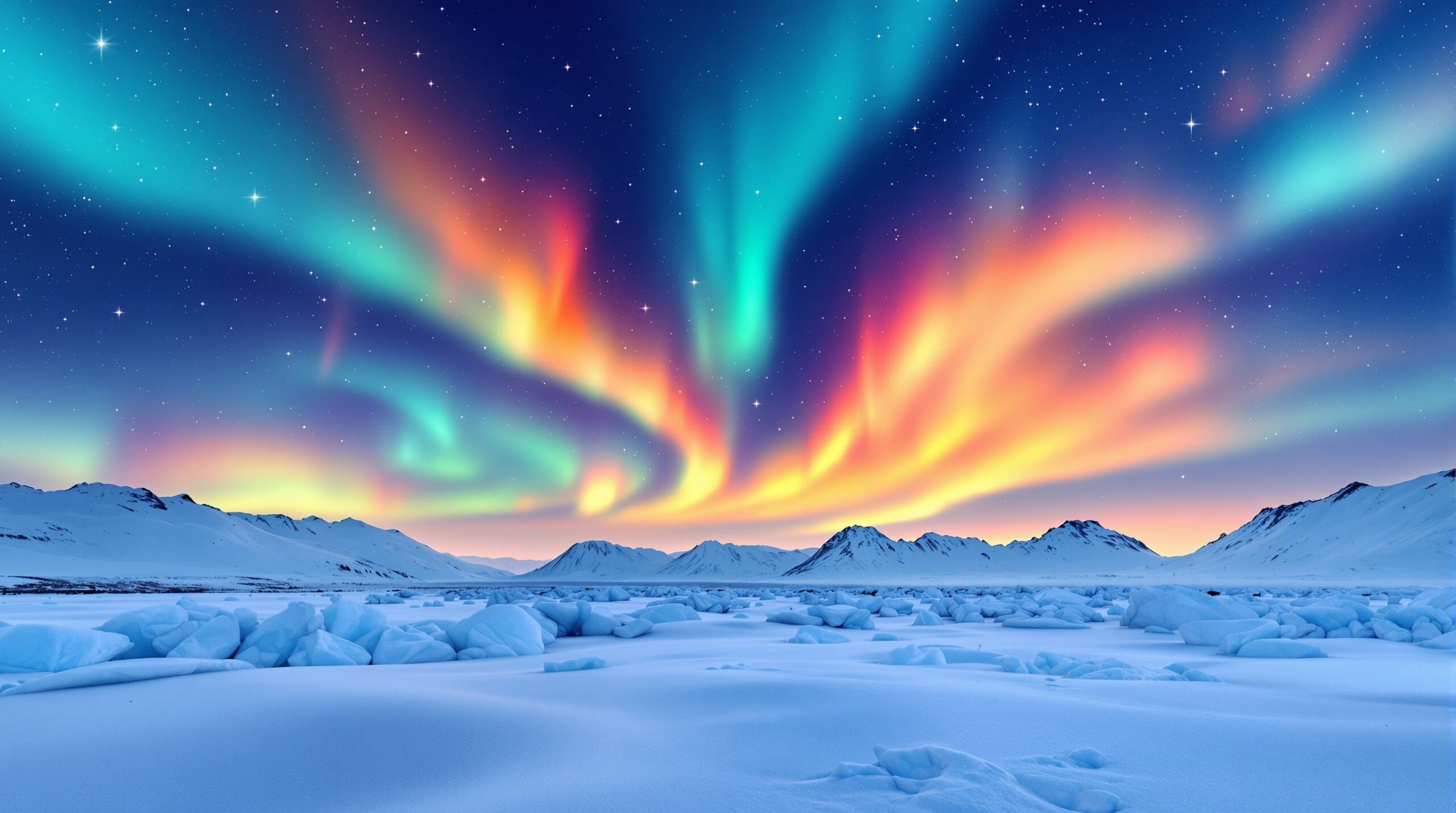 Arctic digital marketing strategy showing traffic generation tactics for northern businesses with aurora borealis and analytics overlay